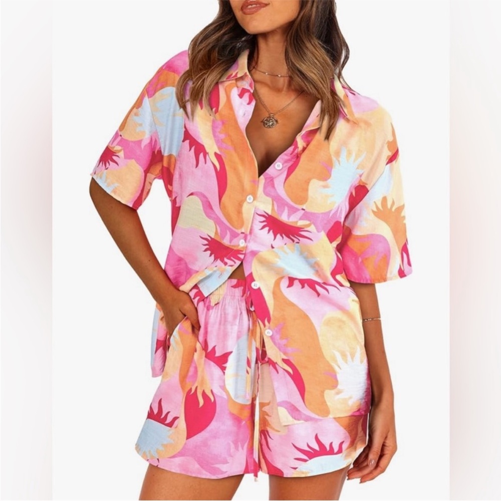 2 PC PrettyGarden Pink and Orange Set, M